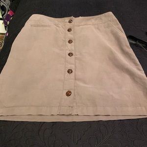 Size 4 skirt bundle - Ann Taylor neutral mini and Sonoma corduroy with buttons
